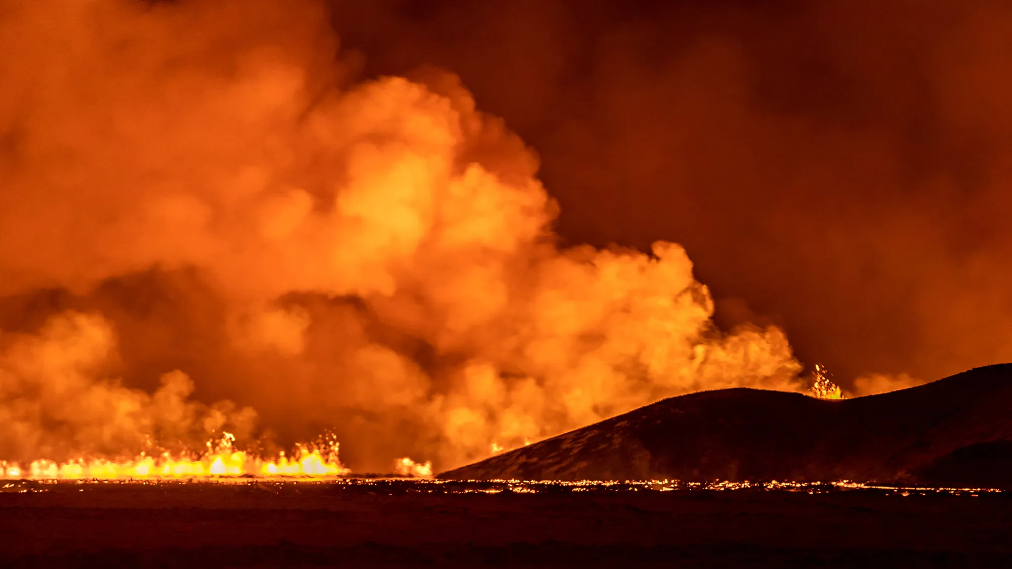 Nature’s continuous power: Icelandic volcano spews lava for sixth time since December